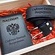 Подарок мужчине. Ремень + обложка на паспорт из кожи, Ремни, Евпатория,  Фото №1