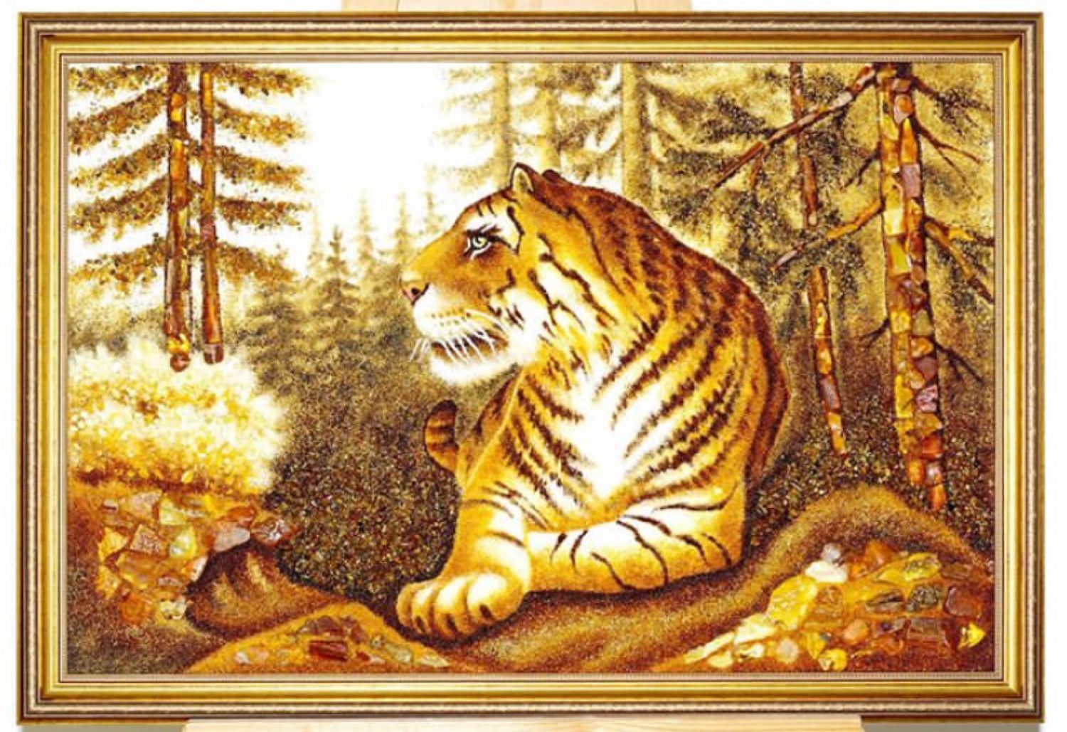 Тигр в рамке картина