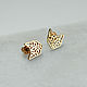 Cat Earrings (Cat) | Gold-plated silver | Geometry Collection, Stud earrings, Moscow,  Фото №1