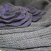 Аксессуары handmade. Livemaster - original item Knitted LIC and two brooches. Handmade.