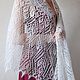  White mohair shawl with silk. Shawls. KnitLaceDreams. Online shopping on My Livemaster.  Фото №2