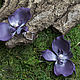 Pendientes de la piel de la orquídea. Earrings. medwedkoLeather. Ярмарка Мастеров.  Фото №5