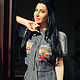 Unique denim suit with hand embroidery ' Sunrise-Sunset», Suits, Vinnitsa,  Фото №1