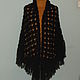 Knitted black Shawl. Shawls. vyazanaya6tu4ka. Online shopping on My Livemaster.  Фото №2