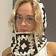 Балаклава чёрно-белый квадрат. Балаклавы. Morozova Anna. Интернет-магазин Ярмарка Мастеров.  Фото №2