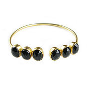 Украшения handmade. Livemaster - original item Onyx bracelet, gift gold bracelet with onyx, bracelet with stones. Handmade.