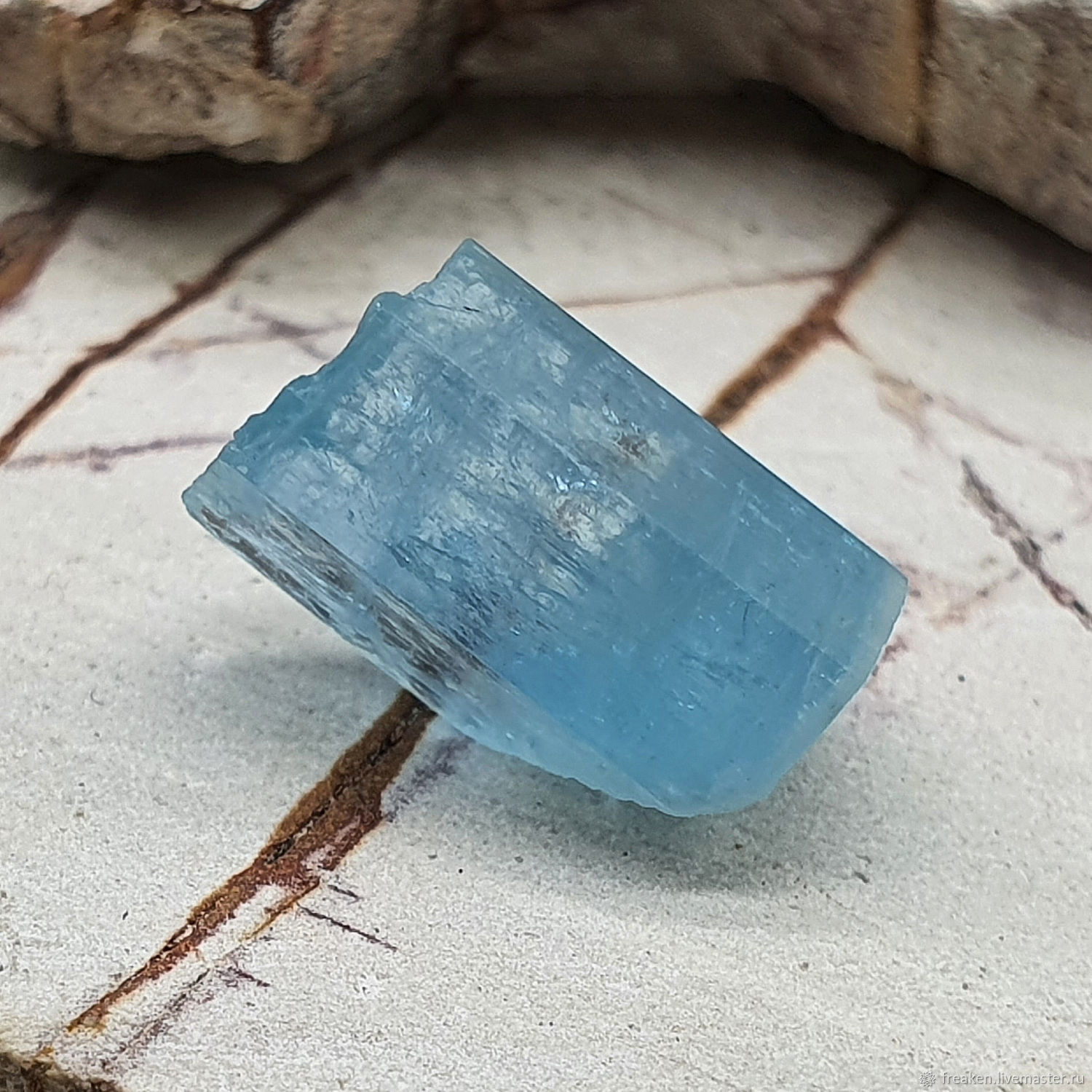 3,17 Ct. Редкий Аквамарин целый Кристалл Вьетнам Натуральный Аквамарин ...