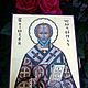 Saint Nicholas .Icon Of St. Nicholas The Wonderworker. Icons. Peterburgskaya ikona.. Ярмарка Мастеров.  Фото №5