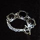 Bracelet 'Adagio'. Silver,obsidian, Bead bracelet, Lesnoj,  Фото №1