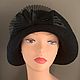 The 'Pleated Fan' hat is black. Hats1. Elenbeis. Online shopping on My Livemaster.  Фото №2