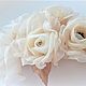 Flowers made of fabric.Decoration in the hairstyle ' Cream roses', Hair Decoration, Yurga,  Фото №1