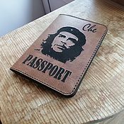 Канцелярские товары handmade. Livemaster - original item Passport cover made of leather 