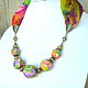 Necklace-transformer 'All the colors of summer'. Necklace. WiCool (textile in jewelry). Online shopping on My Livemaster.  Фото №2