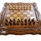 Активный отдых и развлечения handmade. Livemaster - original item Chess carved 