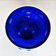 Vase Bohemia double-layer glass 50-60 gg painted cobalt. Vintage vases. Lesica. My Livemaster. Фото №4