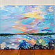 Author's landscape 'Mother-of-pearl sunset' 50/40 oil, Pictures, Moscow,  Фото №1