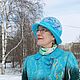 Заказать Женская шляпка с полями, бирюзовый цвет, Подарок  женщине, Эстетика. Наталья Литош (Alica69). Ярмарка Мастеров. . Шляпы Фото №3