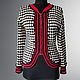 Crochet tweed jacket Bruna. Elegant handmade women houndstooth jacket, Suit Jackets, Odessa,  Фото №1