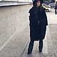Order Black double breasted coat in the style of boho. Chic. Lana Kmekich (lanakmekich). Livemaster. . Coats Фото №3