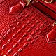 Сумка женская из натуральной кожи крокодила IMA0769R1. Классическая сумка. CrocShop товары из экзотической кожи. Ярмарка Мастеров.  Фото №9