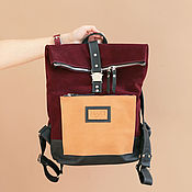 Сумки и аксессуары handmade. Livemaster - original item Urban backpack made of Bordo leather. Handmade.