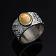 Slavic ring with Ethiopian opal. Unisex. Engagement ring, Rings, Tomsk,  Фото №1