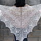 Order Down shawl, White knitted Shawl openwork Ivory. Lace Shawl by Olga. Livemaster. . Shawls Фото №3