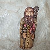 Русский стиль handmade. Livemaster - original item Slavic God Veles with an Owl. The Old Man, The Idol. Home amulet, talisman. Handmade.