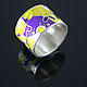 Order Forget-me-not ring made of 925 sterling silver and BS0005 enamel. Sunny Silver. Livemaster. . Rings Фото №3