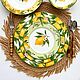 Set of tableware: Plates with painted Citrons, Dinnerware Sets, Kazan,  Фото №1