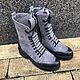 Shoes: Bandolier grey nubuck black sole with darkening. Boots. Hitarov (Hitarov). My Livemaster. Фото №4