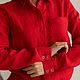 Рубашка женская Саша красного цвета, Рубашки, Калининград,  Фото №1