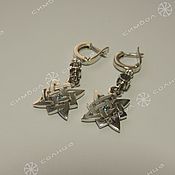 Русский стиль handmade. Livemaster - original item earrings Star of Russia. Handmade.