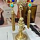 Винтаж: BEN-AMUN Couture винтажные клипсы с кабошенами. Серьги винтажные. Винтажные украшения Vintageluxox. Интернет-магазин Ярмарка Мастеров.  Фото №2