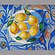 Картина с фруктами "Лимоны". Картины. InArt. Ярмарка Мастеров.  Фото №4