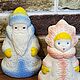Santa Claus and Snow Maiden Rubber USSR Vintage, Vintage toy, Istra,  Фото №1