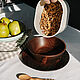 Набор деревянных тарелок из дерева  сибирский кедр - 2 шт. TN75, Наборы посуды, Новокузнецк,  Фото №1