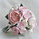 the bride`s bouquet, flowers from polymer clay, handmade flowers, Bridal bouquet, wedding party, accessories for wedding