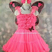 Одежда детская handmade. Livemaster - original item Butterfly costume hot pink. Handmade.