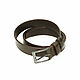  Men's leather belt brown width 30 mm, Straps, St. Petersburg,  Фото №1