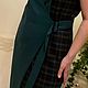 Платье с запахом, зеленое, изумрудное из джинса и шерсти, в офис. Платья. SVЭRO dress. Ярмарка Мастеров.  Фото №6
