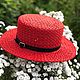 Летняя шляпа канотье «Red hat». Шляпы. Alisalhats. Ярмарка Мастеров.  Фото №5