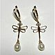 Dragonfly earrings585 gold, pearl. Earrings. masterskai. Online shopping on My Livemaster.  Фото №2