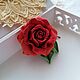   Красная роза. Цветы. Knitted flowers. Ярмарка Мастеров.  Фото №4