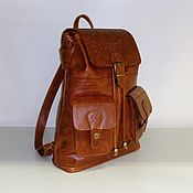 Сумки и аксессуары handmade. Livemaster - original item Backpack leather 776p. Handmade.