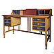 Винтажный письменный стол с 6 ящиками и наставной частью с 4 ящиками, Столы, Дубна,  Фото №1