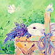 Oil painting on canvas Bunny in a basket. Rabbit. Lavender. Pictures. Painting gallery of Metsenatova Val. Online shopping on My Livemaster.  Фото №2