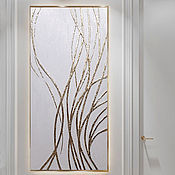 Картины и панно handmade. Livemaster - original item Modern abstract paintings with gold on a white background. Handmade.