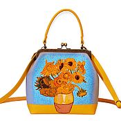 Сумки и аксессуары handmade. Livemaster - original item Copy of Copy of Van Gogh. Leather yellow bag "Sunflowers". Handmade.