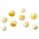 Ball-amber10mm-Landscape color (milky white) - Drilled, Beads1, Kaliningrad,  Фото №1